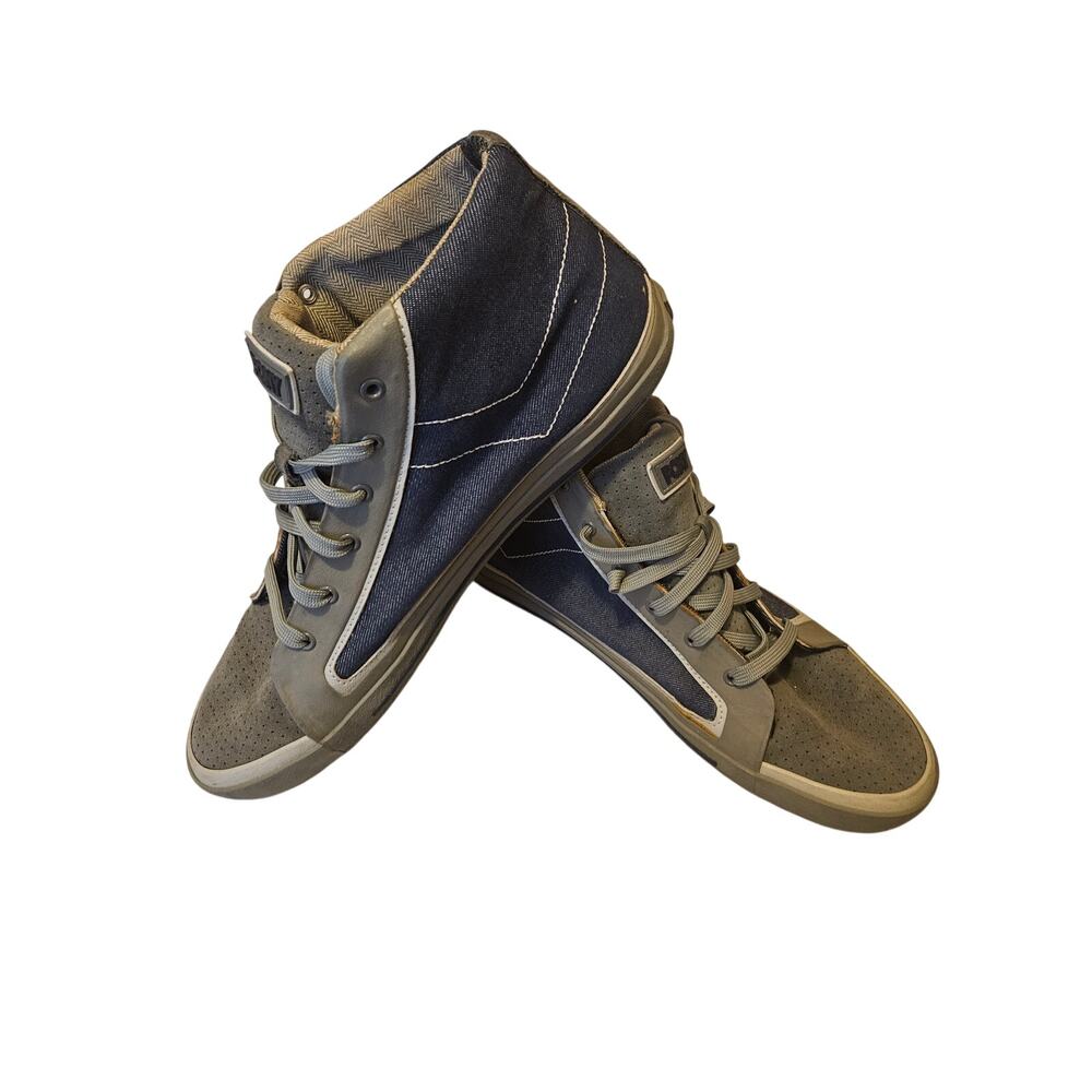 PONY MLO17NWG Mid Top Sneakers Mens Size 14 Blue Gray Lace Up Casual